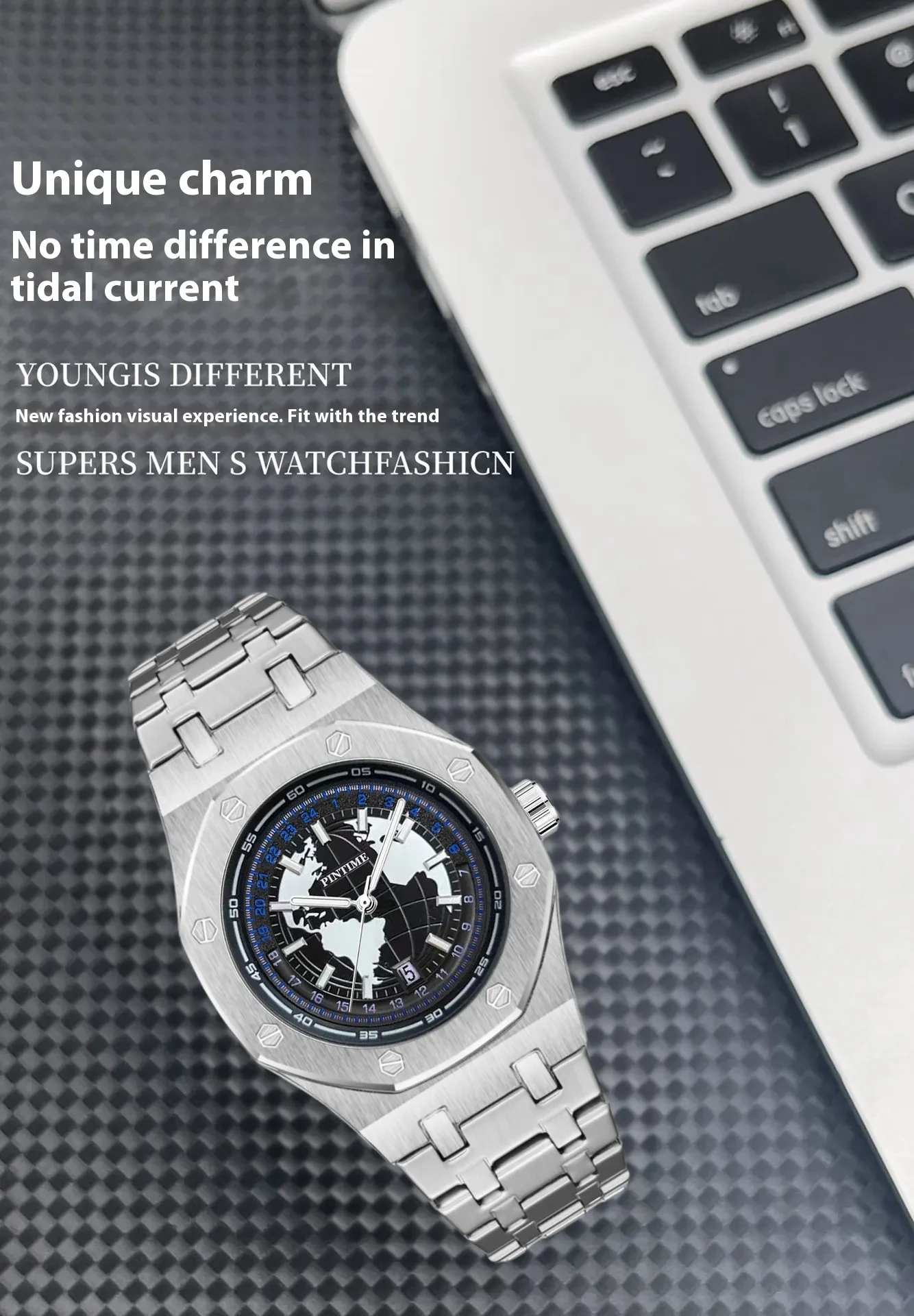 Men's Watch Waterproof Luminous Steel Strap Quartz