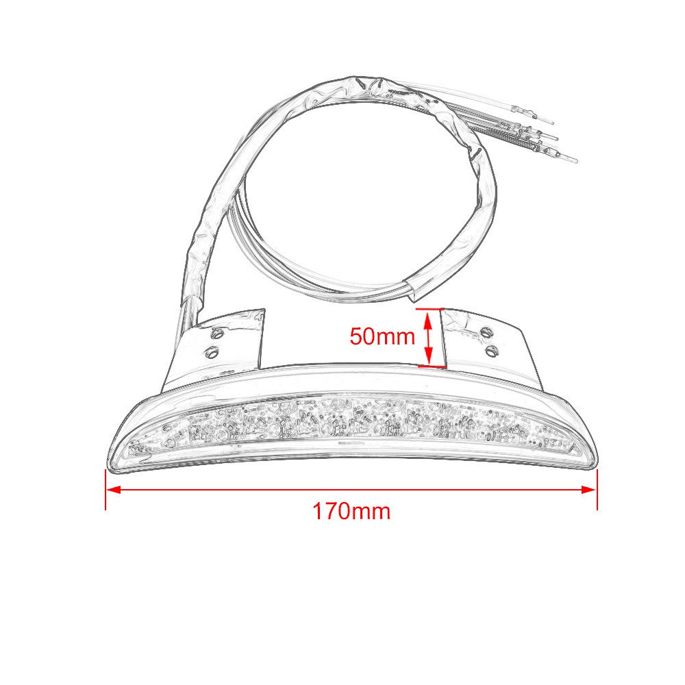 Motorcycle Accessories Modified XL883 1200 LED Rear Lamp Brake Taillight