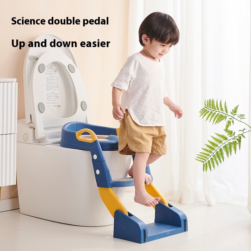 Potty Training Seat, Adjustable Toilet Potty Chair With Sturdy Non-Slip Step Stool Ladder, Handles And Splash Guard
