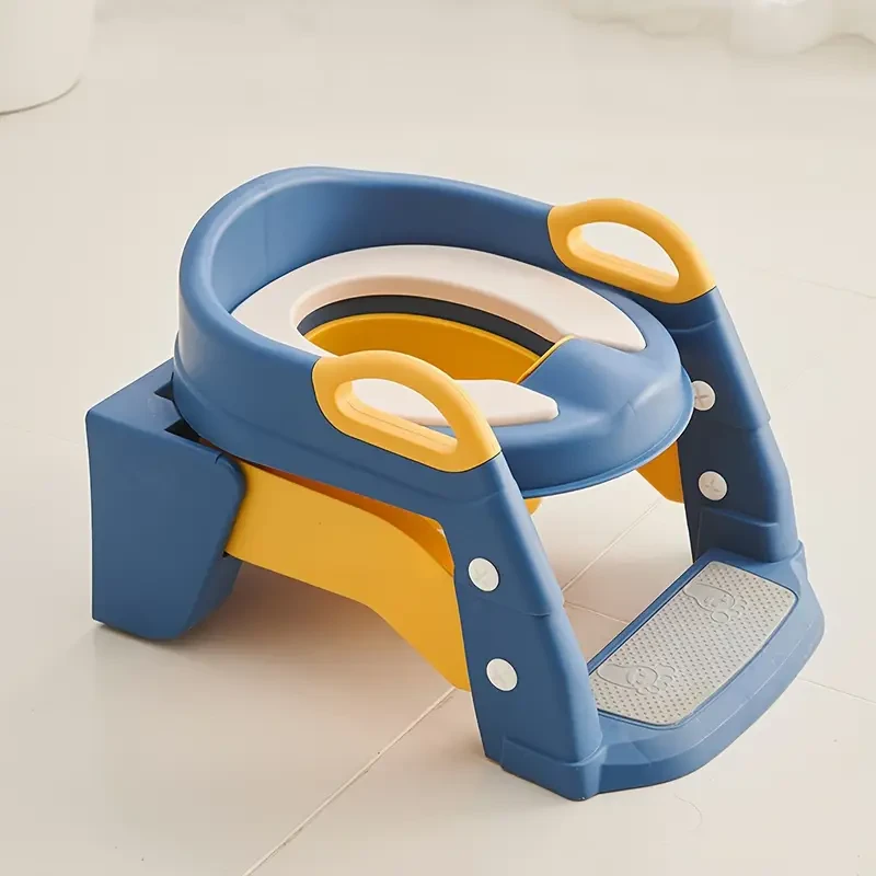 Potty Training Seat, Adjustable Toilet Potty Chair With Sturdy Non-Slip Step Stool Ladder, Handles And Splash Guard