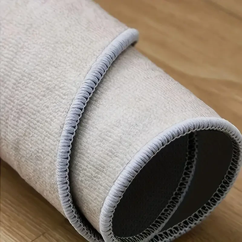 1pc Ultra-Soft Polyester Fiber Desk Mat, Non-Slip Rubber Backing, Knit Weave, Hand Washable, Soundproof Office Chair Mat, Ideal for Home Office Decor