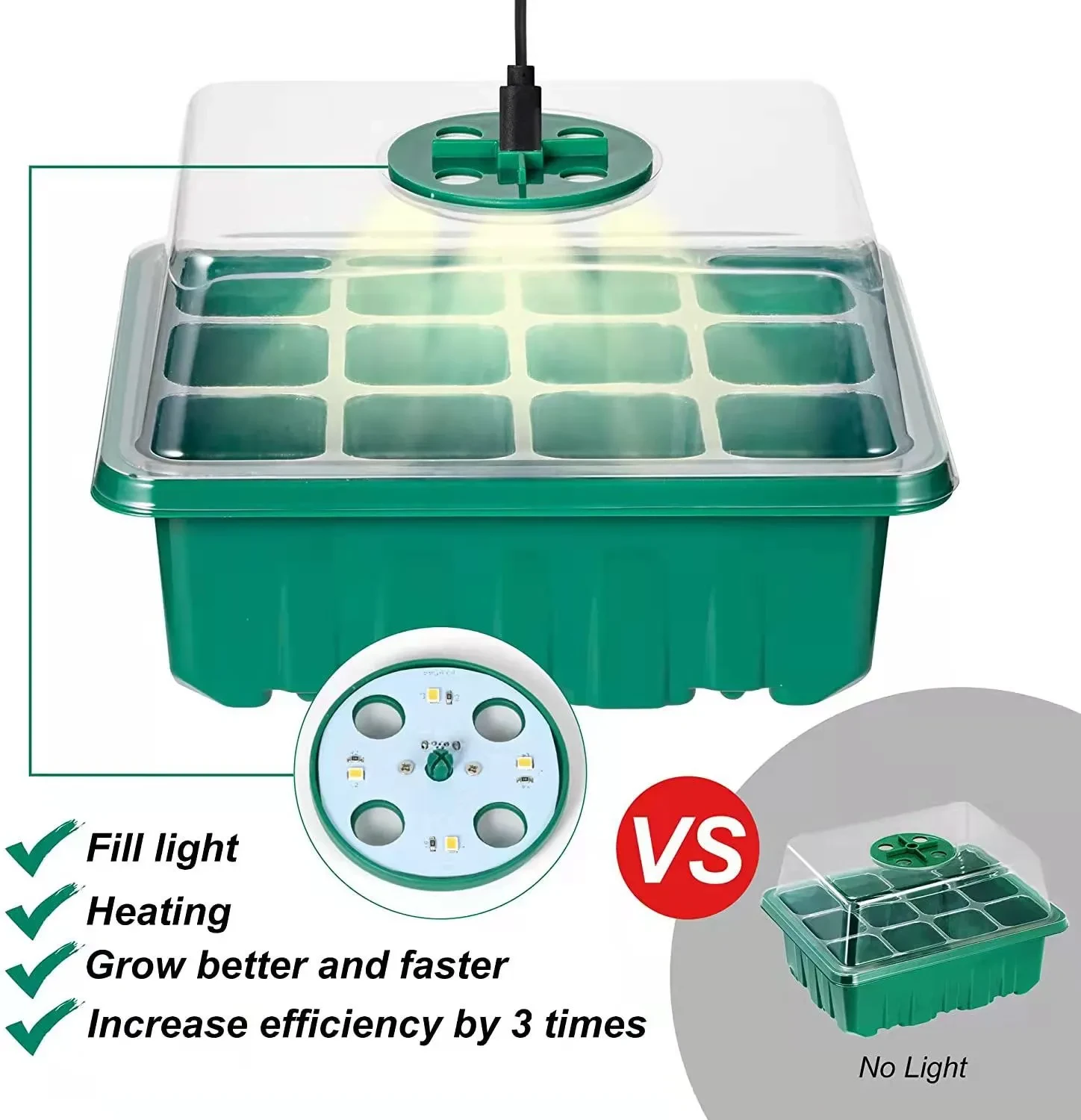 10 Pack Seed Starter Tray With 120 Cells, Garden Tools