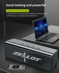 Compact, Powerful, and Perfect for Every Occasion Introducing the ZEALOT S31 5W*2 Wireless Speakers, the ultimate blend of style, portability, and exceptional sound quality. Whether you’re hosting a party, relaxing at home, or streaming your favorite seri
