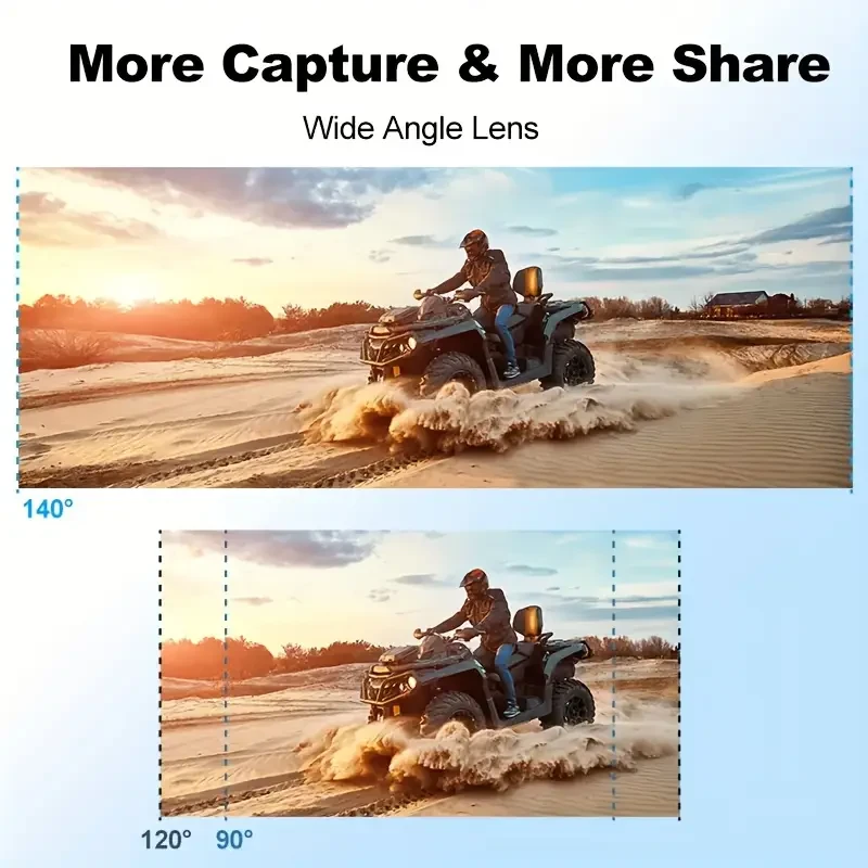 This Is a 1080P HD Action Camera Featuring Ultra HD Recording, a 140° Wide-Angle Lens, a 5.08Cm LCD Screen, Designed for Outdoor Sports Recording, with Automatic Exposure, Digital Stabilization, a Fisheye Lens, And Powered by Battery Or USB, Saving Files