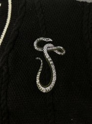 Reputation Cardigan with Snake Star Cardigan Rep Taylor Embroidery V-Neck Button Up Knitted Sweater