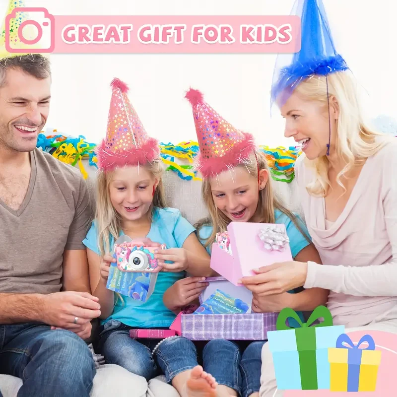 Kids Toy Unicorn HD Camera, Suitable For 3-12 Years Old, Kids, Boys And Girls, Selfie Camera For Kids, Christmas, Halloween, Thanksgiving And Birthday Gifts