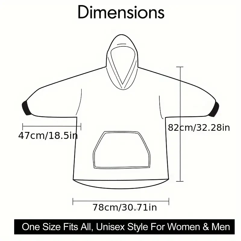 Blanket Hoodie Sweatshirt With Pet Pockets