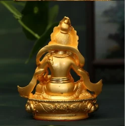 Golden Buddha statue with yellow fortune
