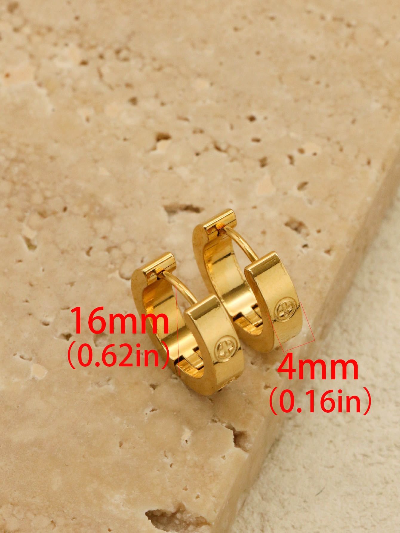 Classic Stainless Steel Cross Earrings - Elegant Women’s Ear Loops Jewelry