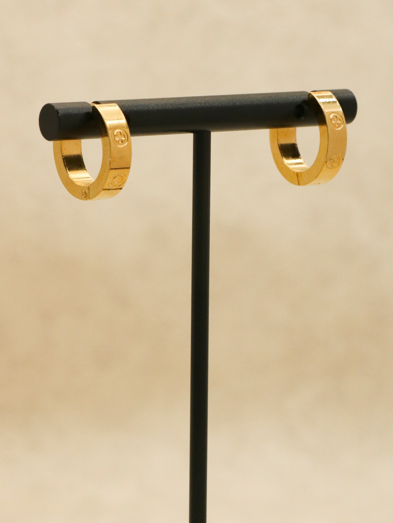Classic Stainless Steel Cross Earrings - Elegant Women’s Ear Loops Jewelry