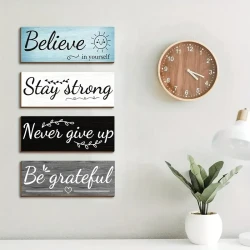 4pcs Set of Rustic Inspirational Wall Art
