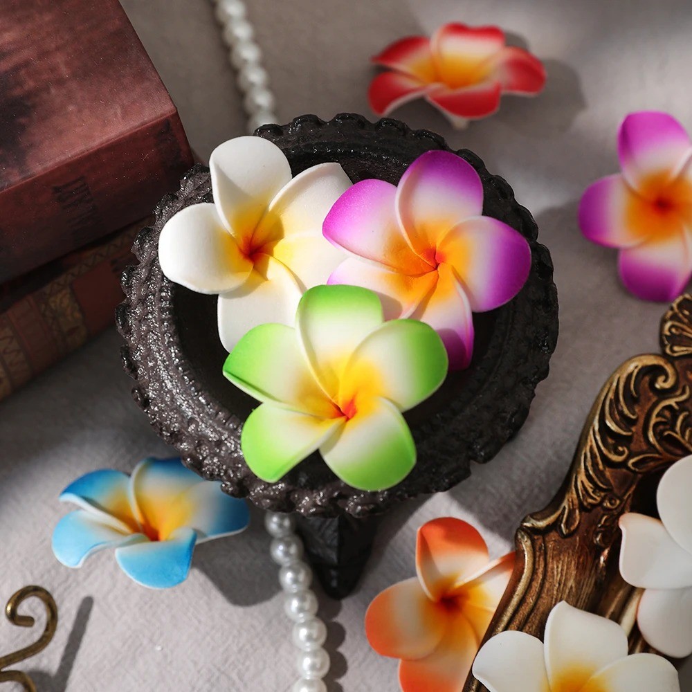 10Pcs Artificial Hawaii PE Foam Flowers – 5cm DIY Flower Set