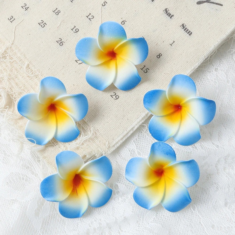 10Pcs Artificial Hawaii PE Foam Flowers – 5cm DIY Flower Set