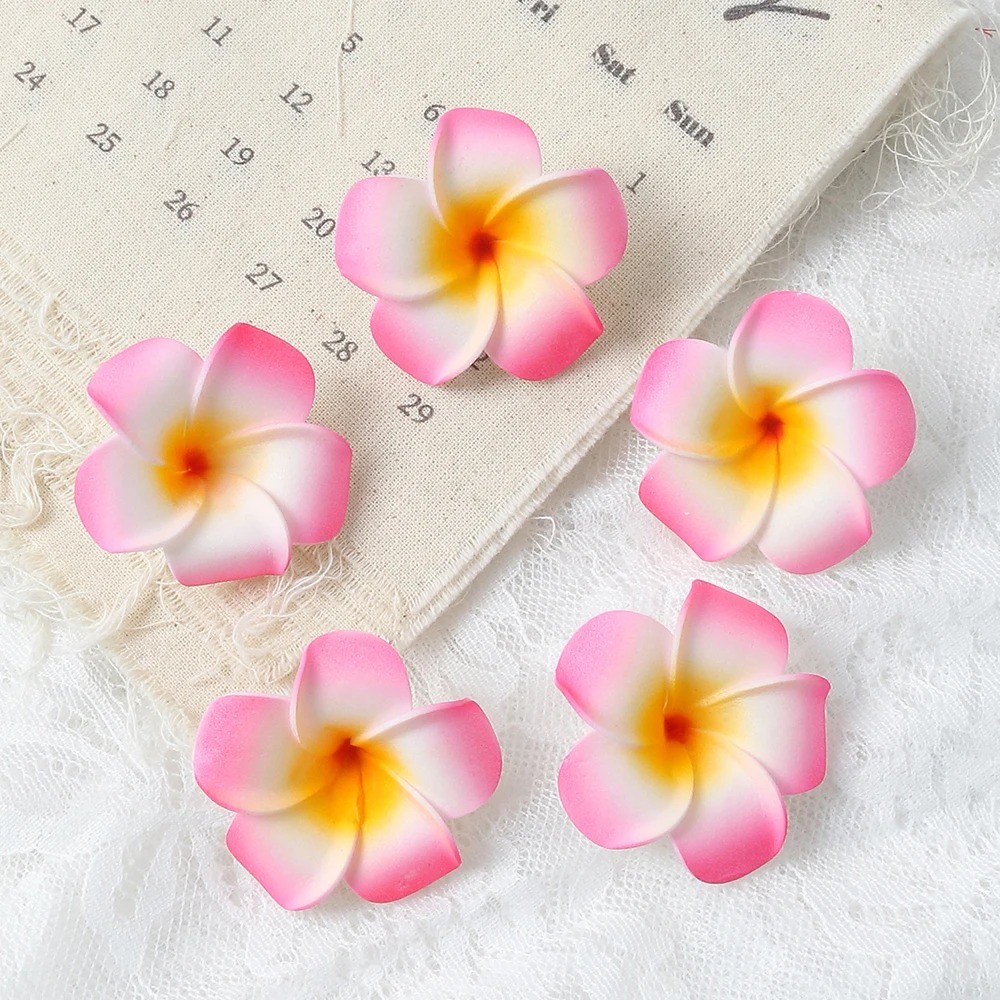10Pcs Artificial Hawaii PE Foam Flowers – 5cm DIY Flower Set