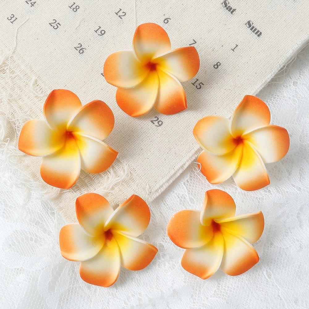 10Pcs Artificial Hawaii PE Foam Flowers – 5cm DIY Flower Set