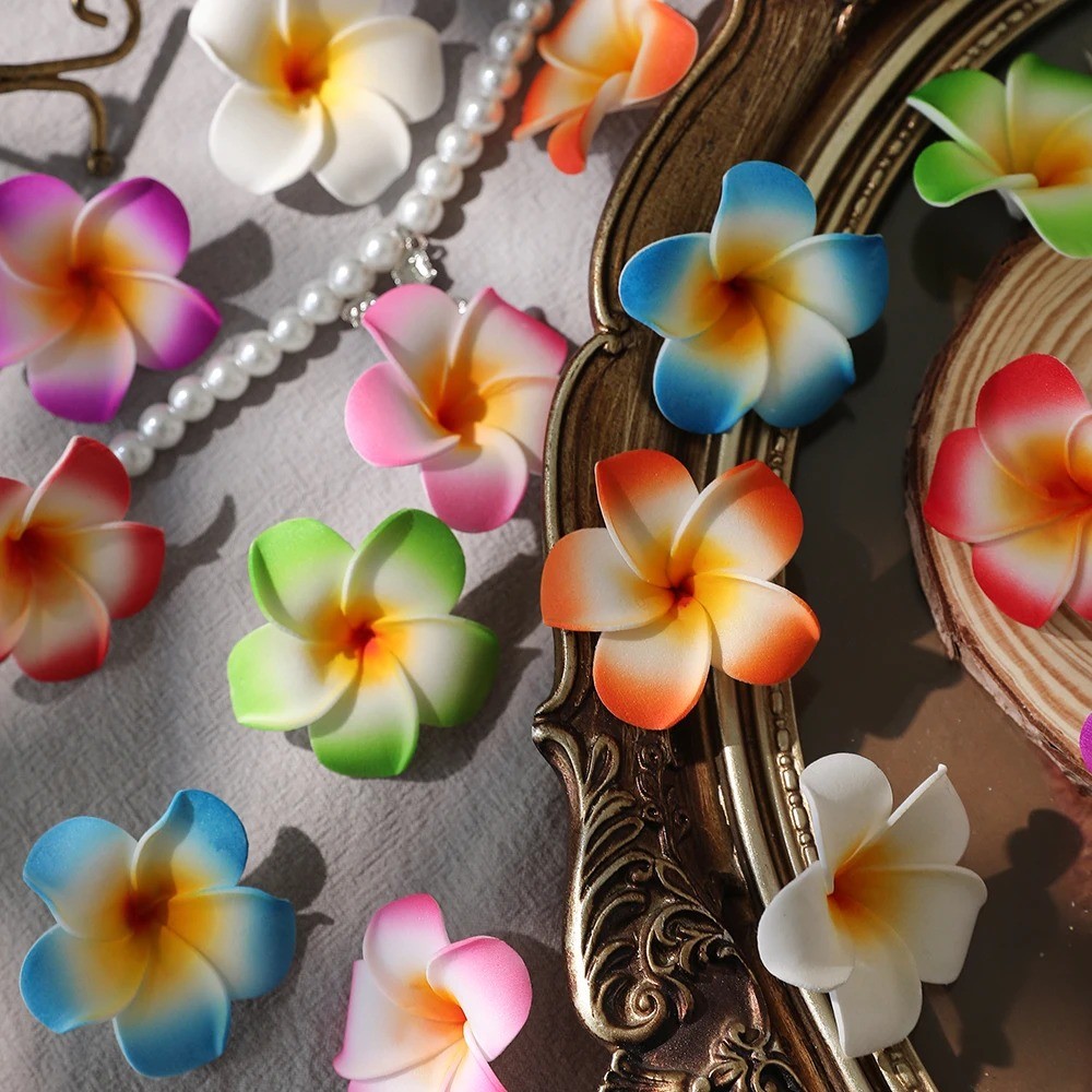 10Pcs Artificial Hawaii PE Foam Flowers – 5cm DIY Flower Set