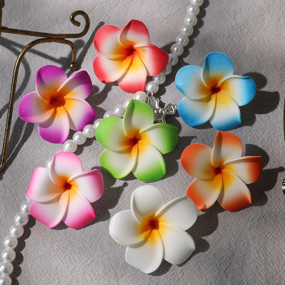 10Pcs Artificial Hawaii PE Foam Flowers – 5cm DIY Flower Set