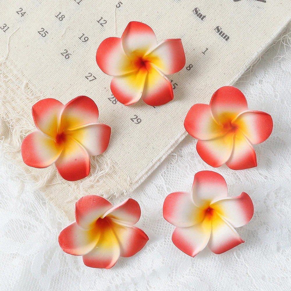 10Pcs Artificial Hawaii PE Foam Flowers – 5cm DIY Flower Set