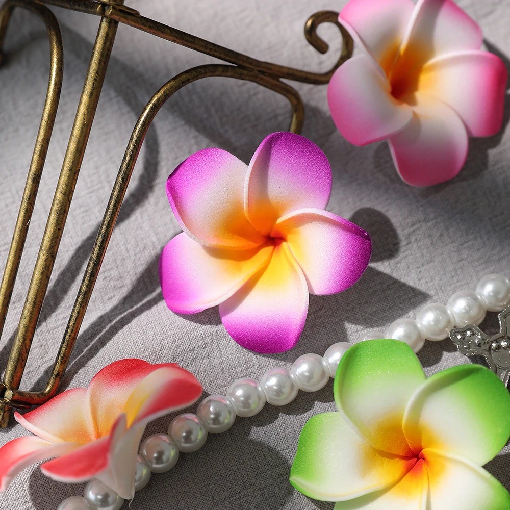 10Pcs Artificial Hawaii PE Foam Flowers – 5cm DIY Flower Set