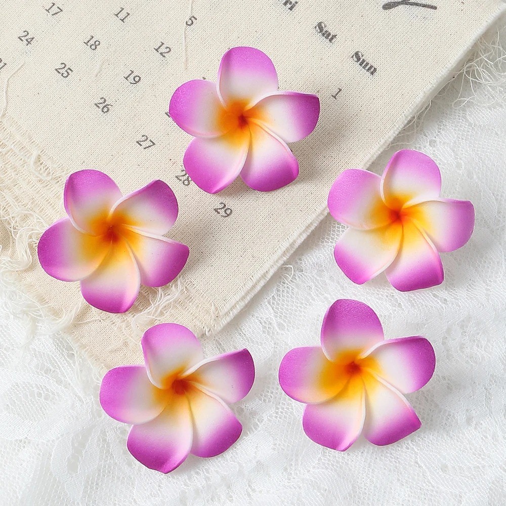 10Pcs Artificial Hawaii PE Foam Flowers – 5cm DIY Flower Set