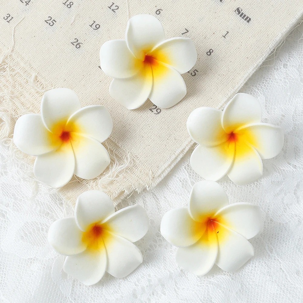 10Pcs Artificial Hawaii PE Foam Flowers – 5cm DIY Flower Set