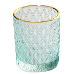 Relief Stained Glass Candle Holder Decoration Gift