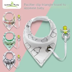 Bib with Pacifier Clip