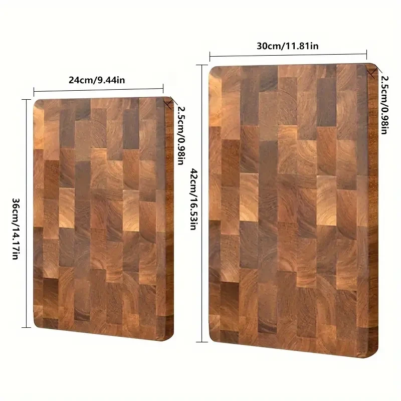 1pc of High-Quality Wooden Cutting Board, Safe for Food, Sturdy Wood Block Suitable for Meat, Cheese, Bread, Vegetables, And Fruits, an Excellent Kitchen Tool And a Perfect Gift for Families for Home And Dormitory Use.