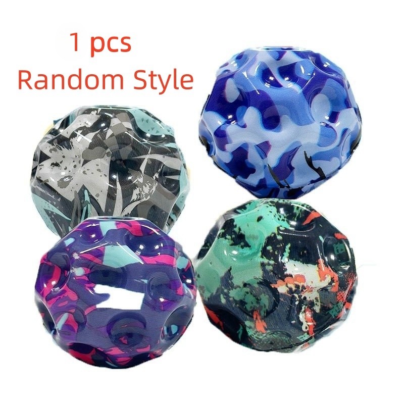 Camouflage Elastic Ball – Compact Anti-Fall Ergonomic Design Moon Shape Bouncy Ball