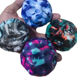 Camouflage Elastic Ball – Compact Anti-Fall Ergonomic Design Moon Shape Bouncy Ball