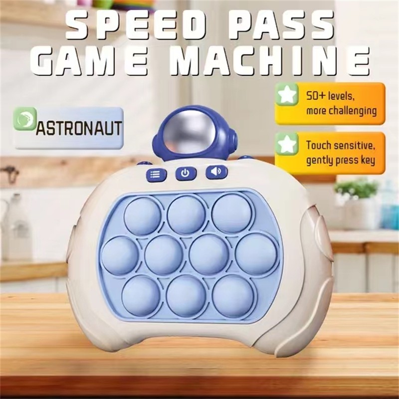 Quick Push Bubbles Game Machine – Kids Cartoon Fun Whac-A-Mole Squeezing Anti-Stress Sensory Bubble Pop Fidget Toy
