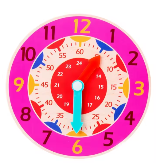 Baby Montessori Toys Wooden Clock Hour Minute Second Cognition Time Learning Teaching Aids Educational Toys For Children