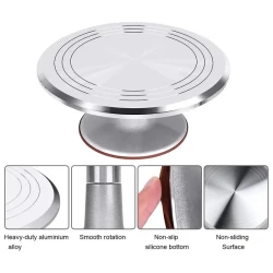 12-Inch Aluminum Alloy Cake Turntable For Smooth 360°