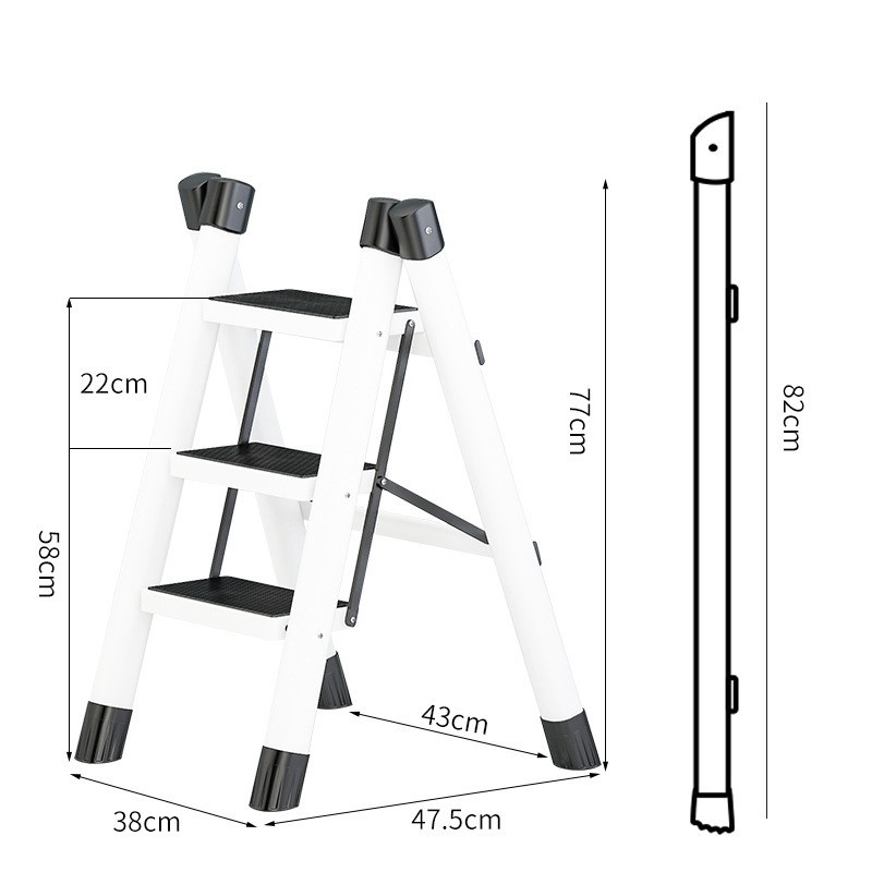 Multi-Functional Foldable Ladder – Portable Kitchen Step Stool, Folding Stair Chair, Flower Stand & Storage Shelf NZ