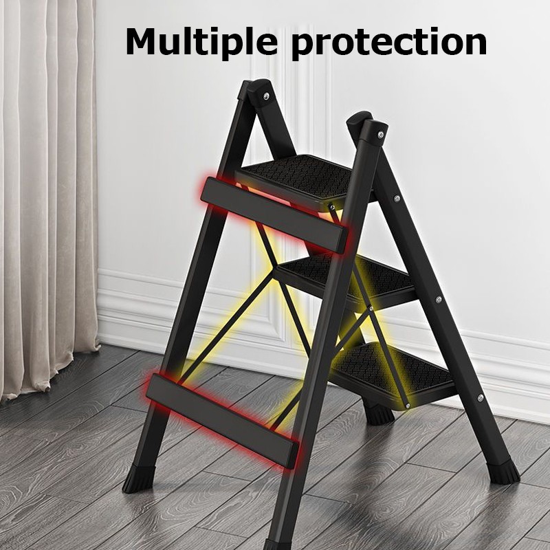 Multi-Functional Foldable Ladder – Portable Kitchen Step Stool, Folding Stair Chair, Flower Stand & Storage Shelf NZ