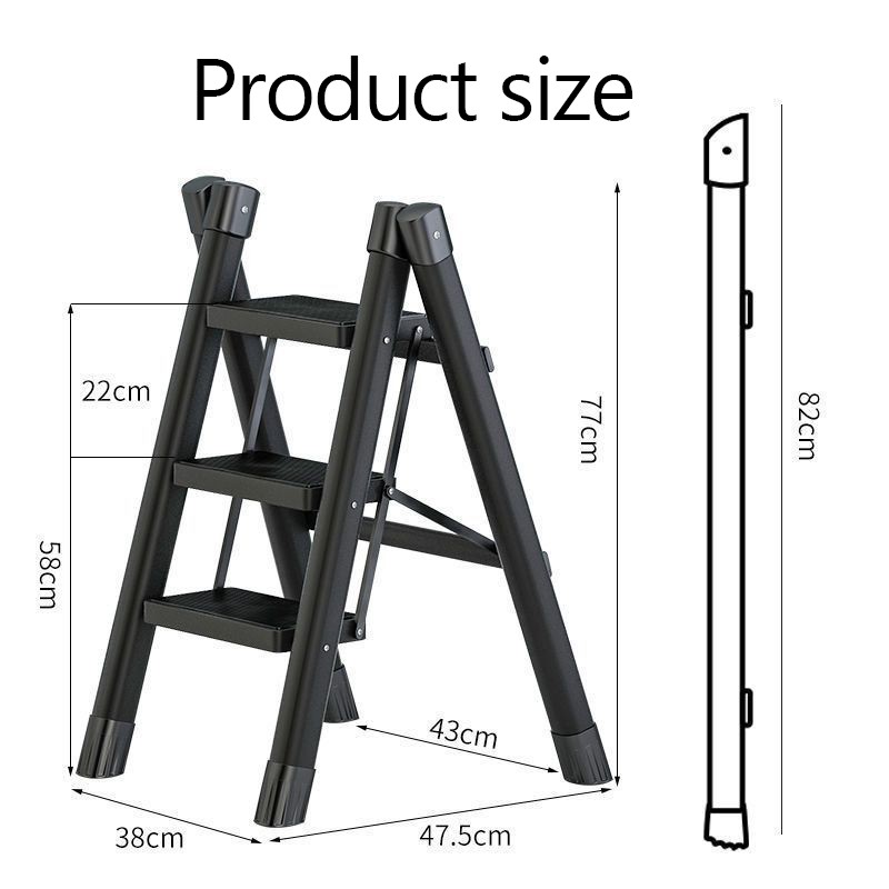 Multi-Functional Foldable Ladder – Portable Kitchen Step Stool, Folding Stair Chair, Flower Stand & Storage Shelf NZ