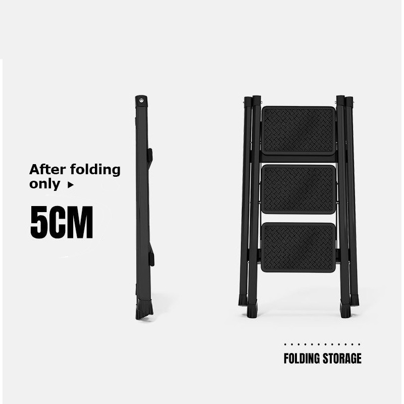 Multi-Functional Foldable Ladder – Portable Kitchen Step Stool, Folding Stair Chair, Flower Stand & Storage Shelf NZ