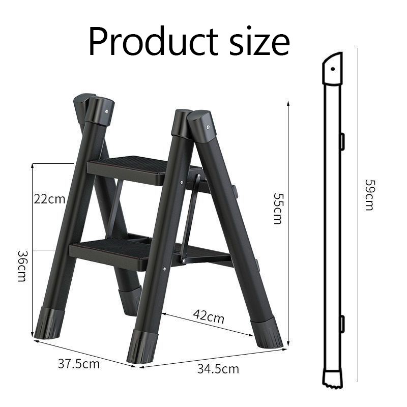 Multi-Functional Foldable Ladder – Portable Kitchen Step Stool, Folding Stair Chair, Flower Stand & Storage Shelf NZ