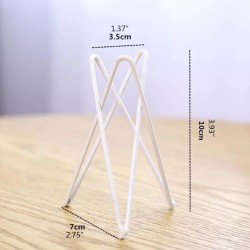Nordic Style Air Plant Holder – Metal Flower Pot Stand, Geometric Iron Tillandsia Holder, Art Display for Home & Garden