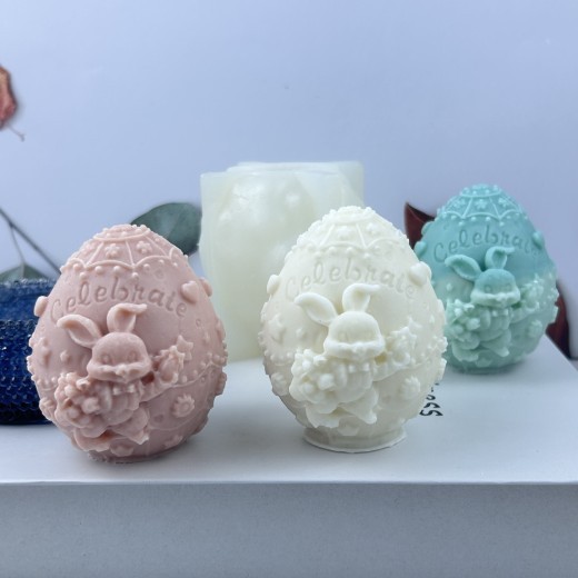 Rabbit Egg Silicone Mold Easter Decoration Ornaments