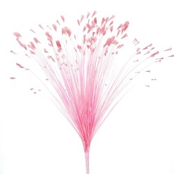 7Pcs Artificial Glitter Peacock Flower Arrangement with Reed Leaves & Onion Grass