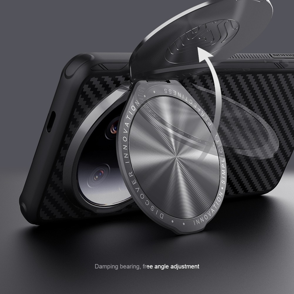 NILLKIN Carbon Fiber CamShield Back Cover for Xiaomi Mi 14 Ultra 5G – 360 Full Camera Protection Case