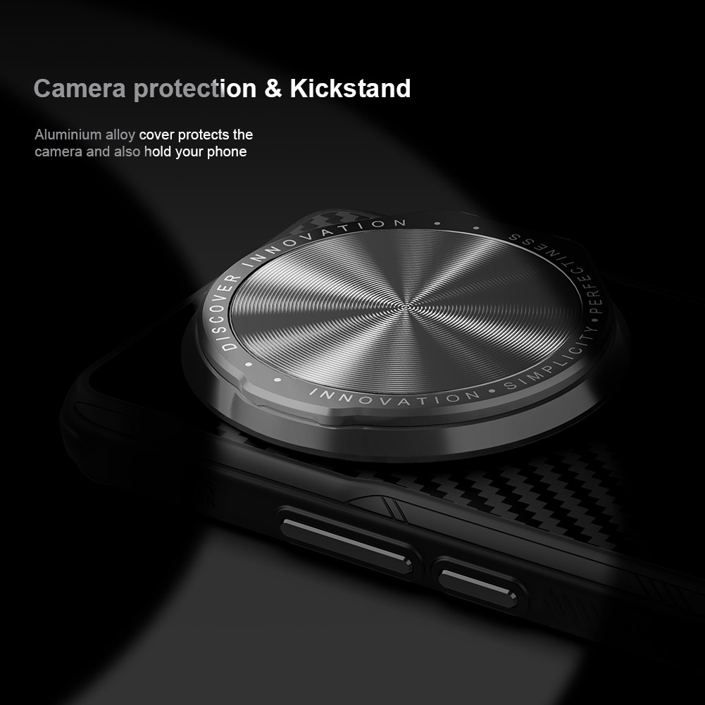 NILLKIN Carbon Fiber CamShield Back Cover for Xiaomi Mi 14 Ultra 5G – 360 Full Camera Protection Case