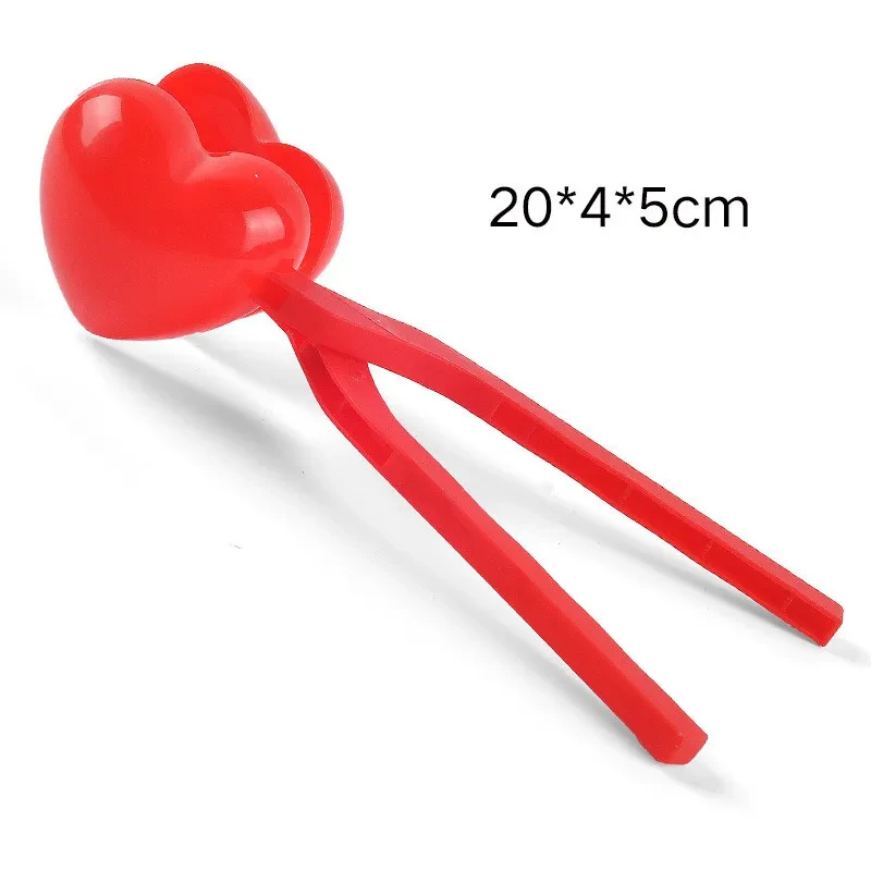 Snowball Maker Clip For Kids Adult Heart Snowflake Duck Shape Clip Tongs for Outdoor Sand Snow Ball Mold Toys Fight Sports Toys