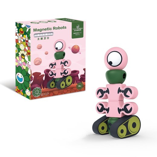 Smart Architect Children'S Puzzle Building Robot Magnetic Building Blocks
