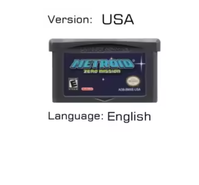 GBA Game Cartridge 32 Bit Video Game Console Card Metroid Series Fusion Zero Mission For GBA/SP/DS
