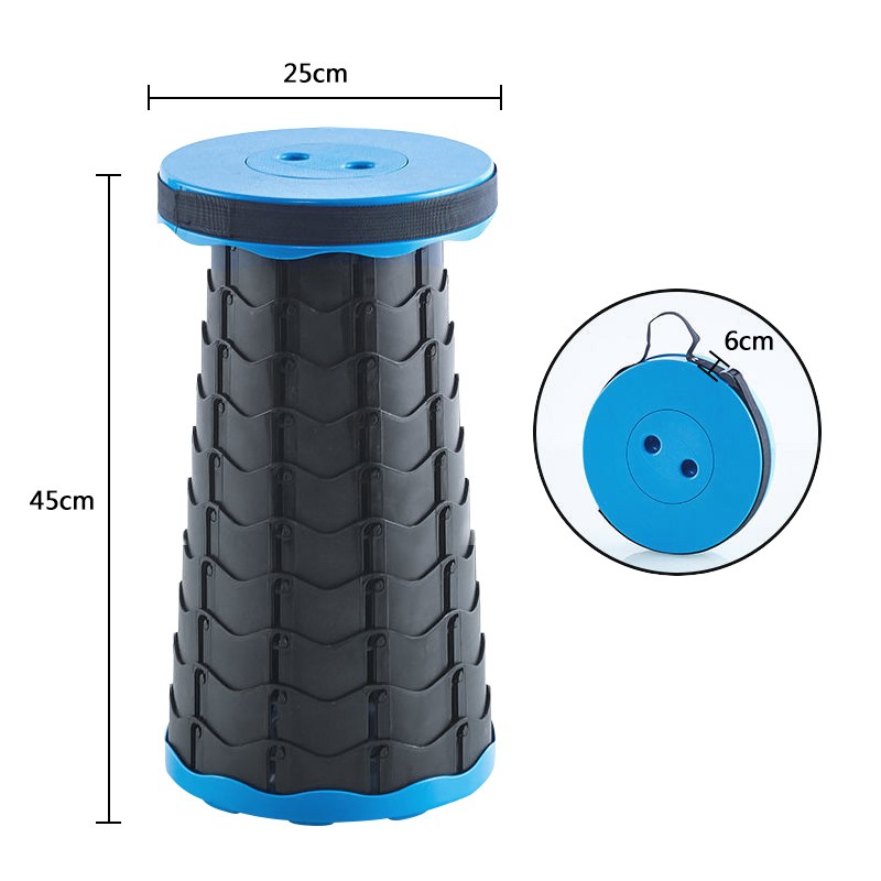 Folding Telescopic Stool – Outdoor Portable Folding Chair, Travel, Fishing, and Queuing Stool