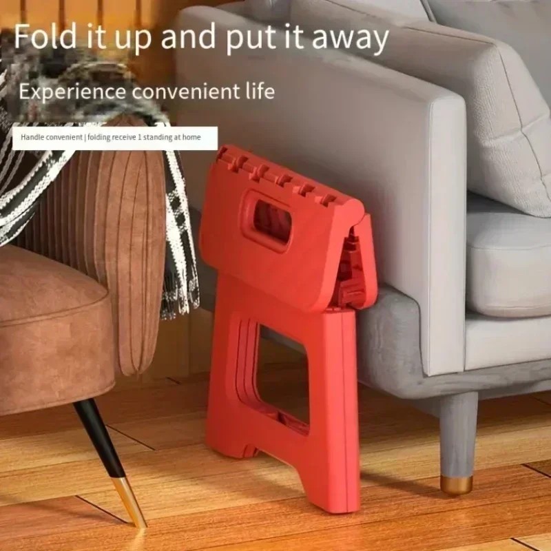 New Portable Folding Stool – Thickened Plastic Saddle Chair
