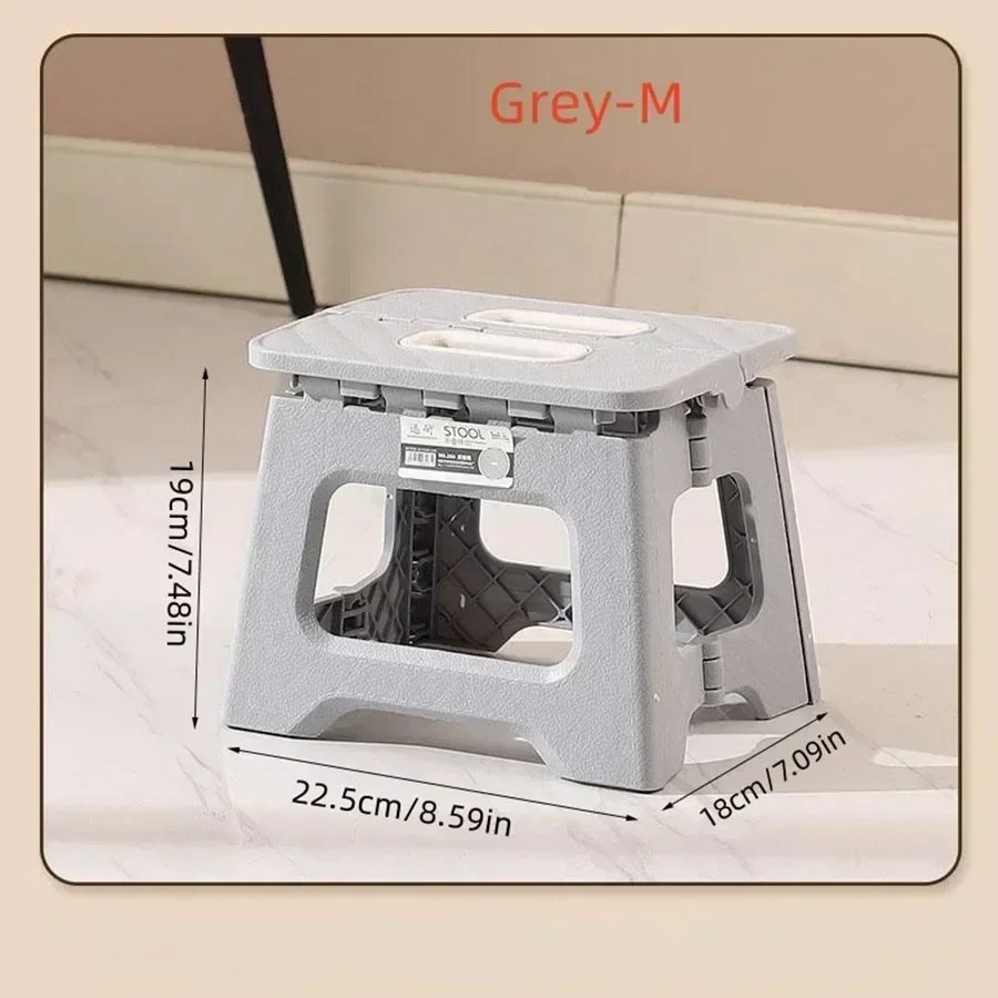 New Portable Folding Stool – Thickened Plastic Saddle Chair