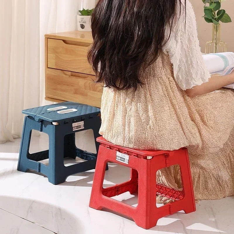 New Portable Folding Stool – Thickened Plastic Saddle Chair